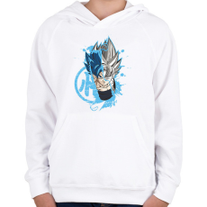 PRINTFASHION Dragonball - Goku blue - Gyerek kapucnis pulóver - Fehér