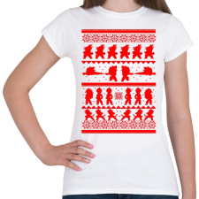 PRINTFASHION Dragonball karácsonyi minta - Női póló - Fehér női póló