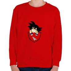 PRINTFASHION Dragonball Son Goku  - ZSEB - Gyerek pulóver - Piros