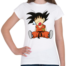 PRINTFASHION Dragonball - Songoku - Női póló - Fehér