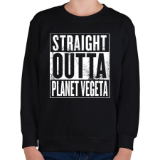 PRINTFASHION Dragonball straight outta Planet Vegeta - Gyerek pulóver - Fekete gyerek pulóver, kardigán