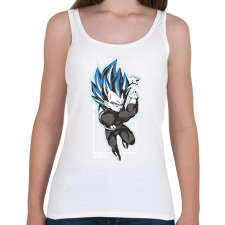 PRINTFASHION Dragonball - Vegeta blue - Női atléta - Fehér női trikó