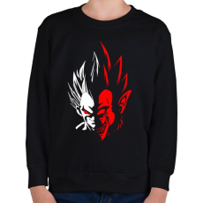 PRINTFASHION Dragonball - Vegita - Gyerek pulóver - Fekete