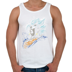 PRINTFASHION Dragonball - Vegito blue - Férfi atléta - Fehér