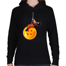 PRINTFASHION Dragonball - Wrecking Ball - Női kapucnis pulóver - Fekete női pulóver, kardigán