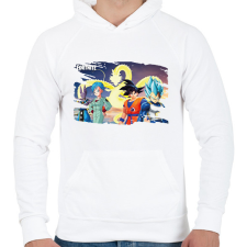 PRINTFASHION Dragonball x Fortnite - karakterek - Férfi kapucnis pulóver - Fehér férfi pulóver, kardigán
