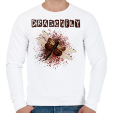 PRINTFASHION dragonfly1 - Férfi pulóver - Fehér férfi pulóver, kardigán
