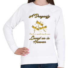 PRINTFASHION dragonfly - Női pulóver - Fehér női pulóver, kardigán