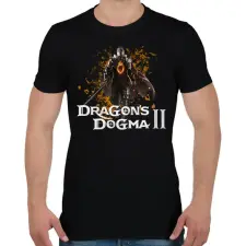 PRINTFASHION Dragons dogma 2 - Férfi póló - Fekete férfi póló