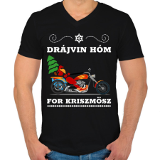 PRINTFASHION DRÁJVIN HÓM 2 - Férfi V-nyakú póló - Fekete férfi póló