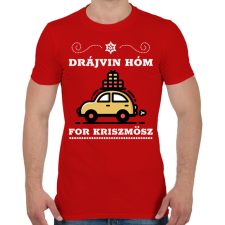 PRINTFASHION DRÁJVIN HÓM - Férfi póló - Piros férfi póló