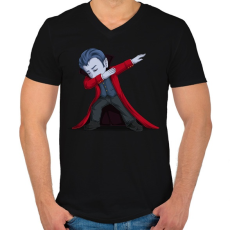 PRINTFASHION Drakula Dabbing - Férfi V-nyakú póló - Fekete
