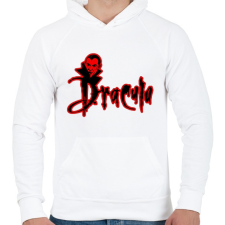 PRINTFASHION Drakula - Férfi kapucnis pulóver - Fehér férfi pulóver, kardigán