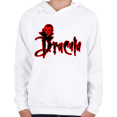 PRINTFASHION Drakula - Gyerek kapucnis pulóver - Fehér
