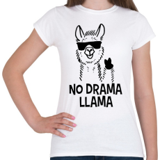 PRINTFASHION Dráma Láma - Női póló - Fehér