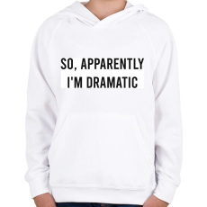 PRINTFASHION Dramatic - Gyerek kapucnis pulóver - Fehér
