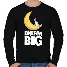 PRINTFASHION Dream Big - Férfi pulóver - Fekete