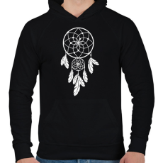 PRINTFASHION Dreamcatcher - Férfi kapucnis pulóver - Fekete