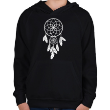 PRINTFASHION Dreamcatcher - Gyerek kapucnis pulóver - Fekete gyerek pulóver, kardigán