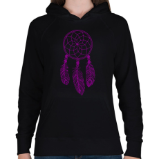 PRINTFASHION Dreamcatcher - Női kapucnis pulóver - Fekete