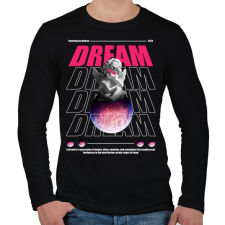 PRINTFASHION Dreaming angel - Férfi hosszú ujjú póló - Fekete férfi póló