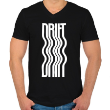PRINTFASHION Drift - Férfi V-nyakú póló - Fekete férfi póló