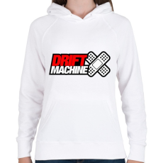 PRINTFASHION Drift Machine - Női kapucnis pulóver - Fehér