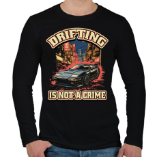 PRINTFASHION Driftelés nem kriminális - Férfi hosszú ujjú póló - Fekete