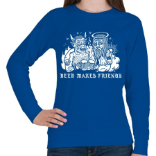 PRINTFASHION Drink beer for friends - Női pulóver - Királykék női pulóver, kardigán