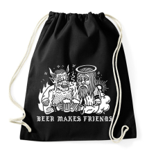 PRINTFASHION Drink beer for friends - Sportzsák, Tornazsák - Fekete tornazsák