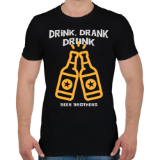 PRINTFASHION DRINK DRANK DRUNK - Férfi póló - Fekete