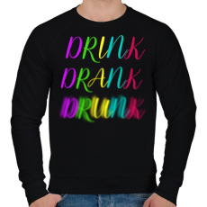 PRINTFASHION DRINK-DRANK-DRUNK - Férfi pulóver - Fekete