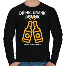 PRINTFASHION DRINK DRANK DRUNK - Férfi pulóver - Fekete
