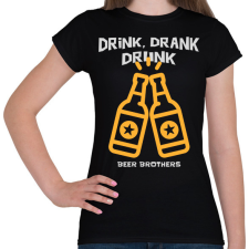 PRINTFASHION DRINK DRANK DRUNK - Női póló - Fekete női póló