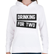 PRINTFASHION Drink for two - Női kapucnis pulóver - Fehér