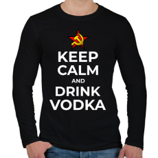 PRINTFASHION DRINK VODKA - Férfi hosszú ujjú póló - Fekete