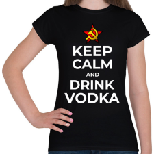 PRINTFASHION DRINK VODKA - Női póló - Fekete női póló
