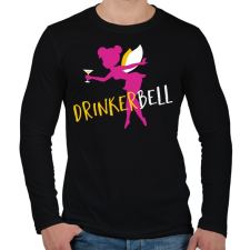 PRINTFASHION Drinkerbell - Férfi hosszú ujjú póló - Fekete férfi póló