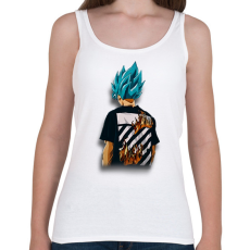 PRINTFASHION Drip Goku minta (Dragon Ball) - Női atléta - Fehér