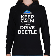 PRINTFASHION DRIVE BEETLE - Női kapucnis pulóver - Fekete