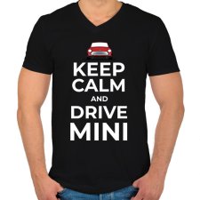 PRINTFASHION DRIVE MINI - Férfi V-nyakú póló - Fekete férfi póló