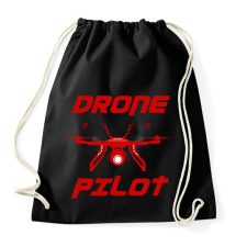 PRINTFASHION DRONE PILOT - Sportzsák, Tornazsák - Fekete tornazsák