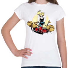PRINTFASHION Drummer - Női póló - Fehér