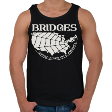 PRINTFASHION DS Bridges - Férfi atléta - Fekete atléta, trikó