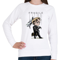 PRINTFASHION DS Fragile - Női pulóver - Fehér