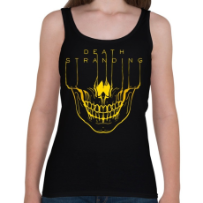 PRINTFASHION DS Golden skull - Női atléta - Fekete