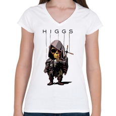 PRINTFASHION DS Higgs - Női V-nyakú póló - Fehér