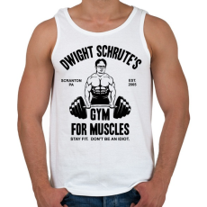 PRINTFASHION DS Hit the gym - Férfi atléta - Fehér