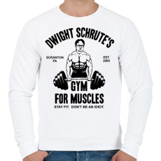 PRINTFASHION DS Hit the gym - Férfi pulóver - Fehér