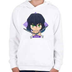 PRINTFASHION DS Inosuke - Gyerek kapucnis pulóver - Fehér